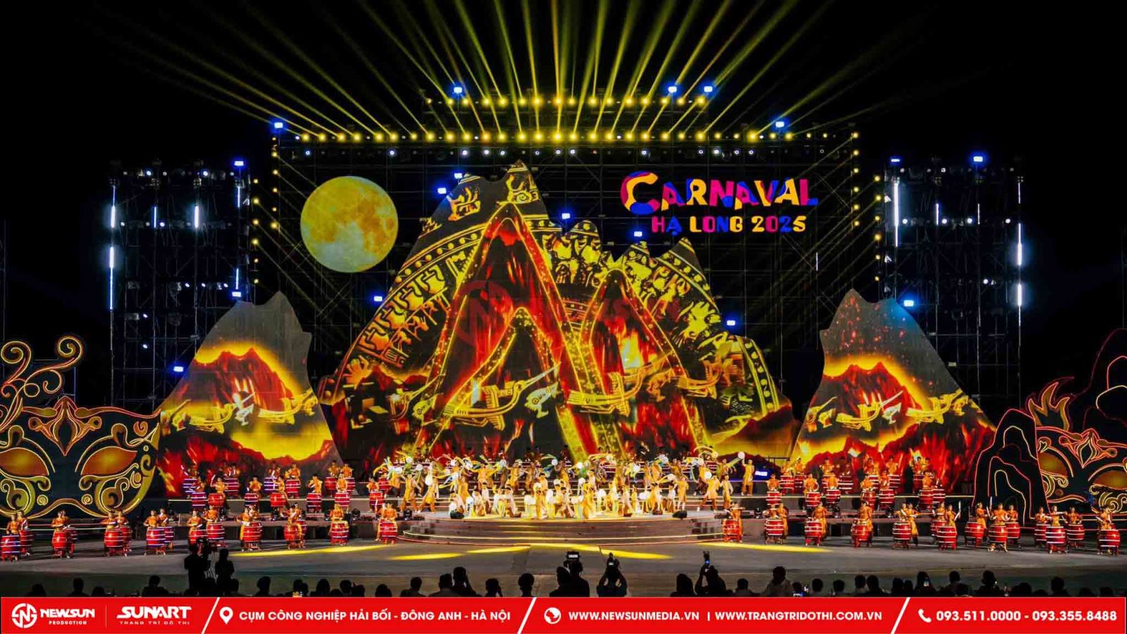 Thi công sự kiện sân khấu trên biển Carnaval 2025 tại Hạ Long, Quảng Ninh